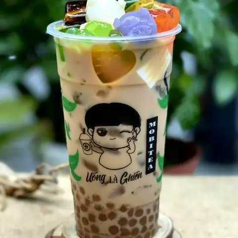 Hình ảnh Trà sữa truyền thống Mobi full topping - size L