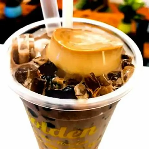 Hình ảnh Trà sữa trân châu bánh flan