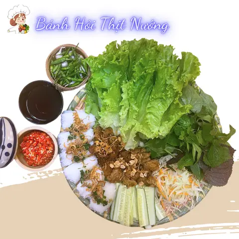 Hình ảnh Mẹt Bánh Hỏi Thịt Nướng (1 Người)