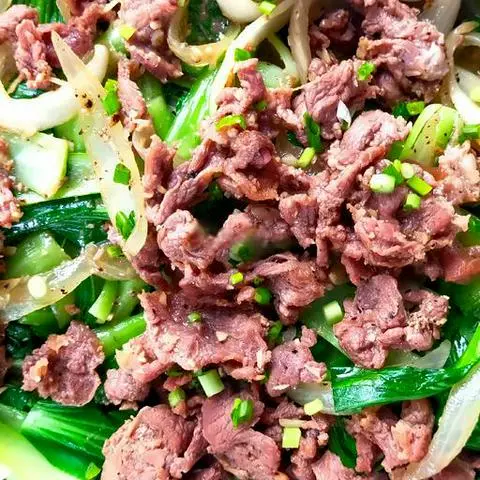 Hình ảnh Cơm cải thìa xào bò