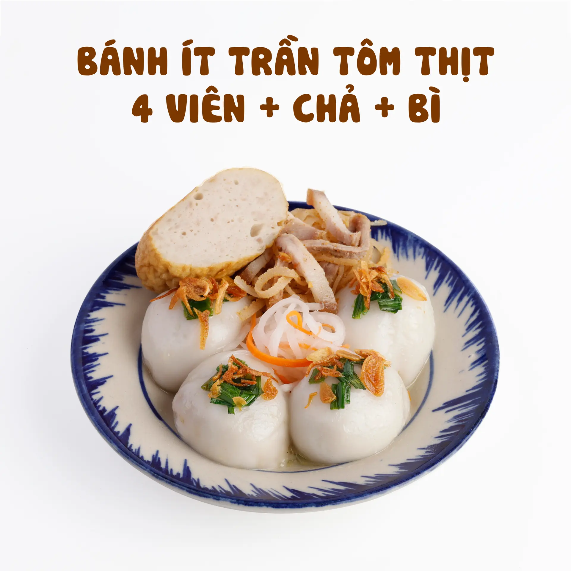 Hình ảnh Bánh ít trần kèm chả & bì 
