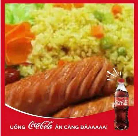 Hình ảnh cơm chiên 2 cây xúc xích + coca 390ml