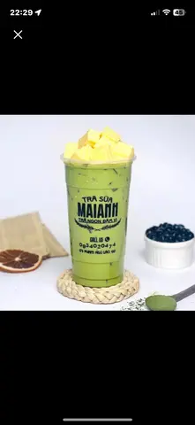 Hình ảnh Trà sữa Thái xanh pudding