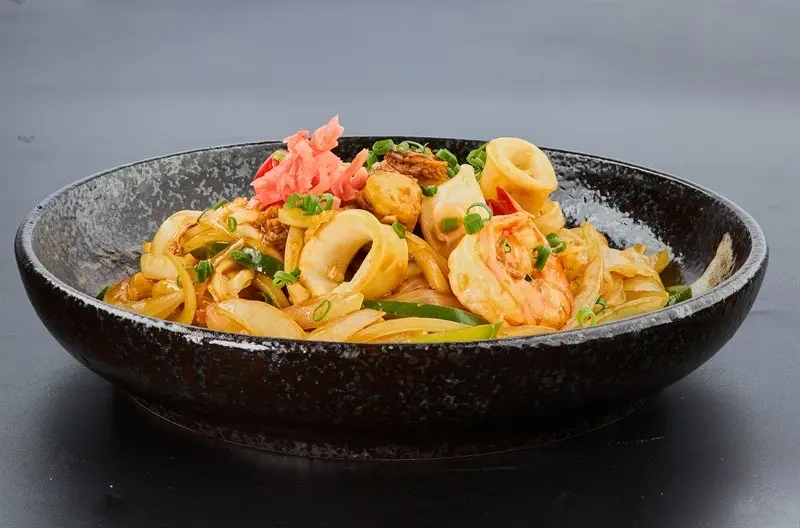 Hình ảnh Mì Ramen Xào Hải Sản