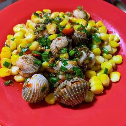 Hình ảnh Sò Huyết Xào Bơ Bắp 