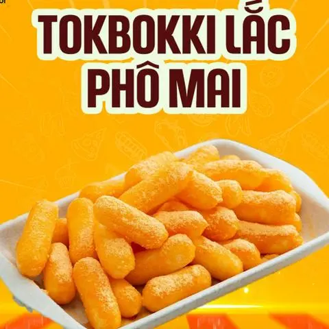 Hình ảnh Tokbokki Lắc Phô Mai Cam Hàn Quốc (Kèm Tương Ớt, Cà)