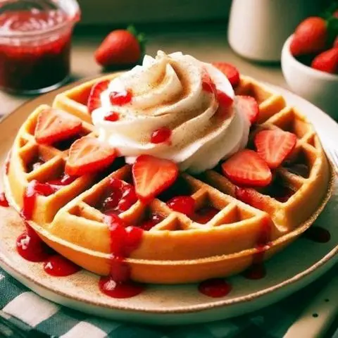 Hình ảnh Waffle dâu - Strawberry