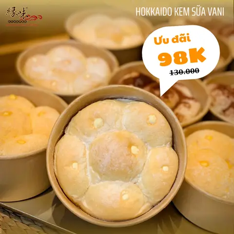 Hình ảnh Bánh kem sữa hokkaido vị vani - hộp 6 bánh