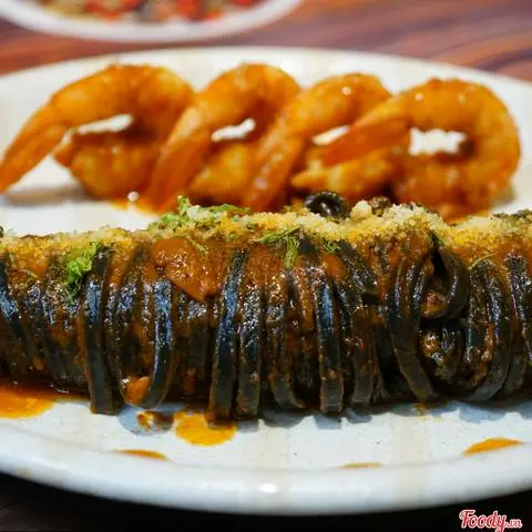 Hình ảnh Mì Mực Đen Sốt Tôm