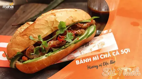 Hình ảnh Bánh mì chả cá sợi