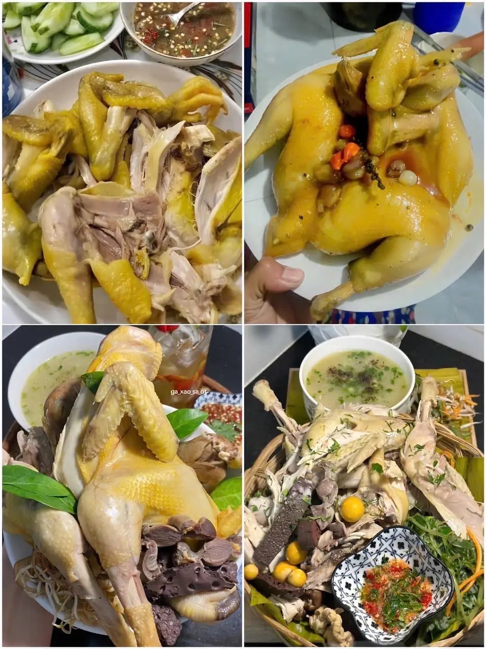 Hình ảnh Gà xé trộn rau răm nguyên con - kèm cháo