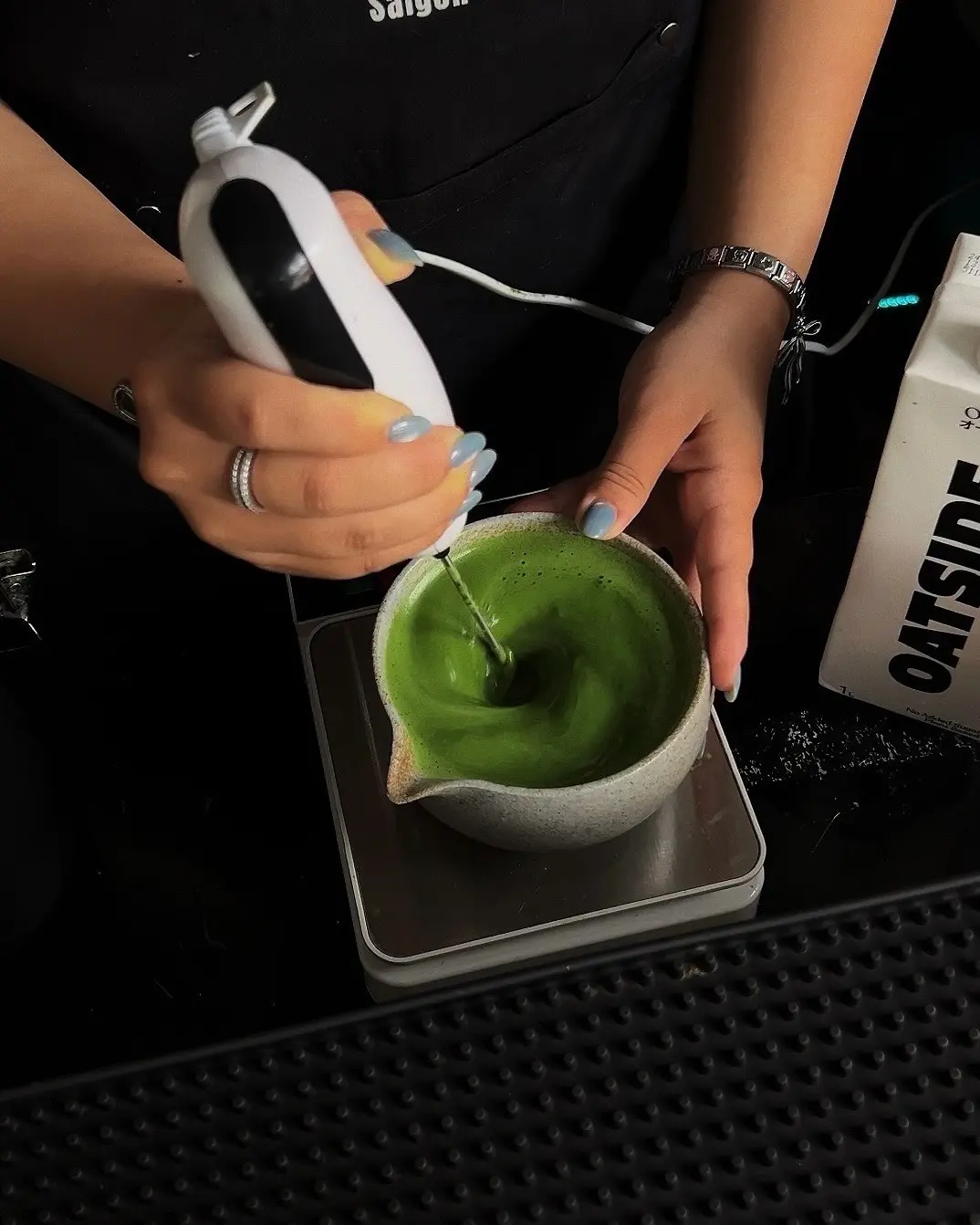 Hình ảnh Matcha latte oatside