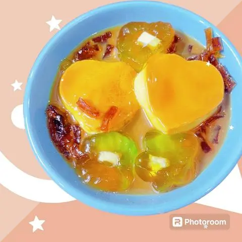 Hình ảnh 2 Bánh Flan Trái Tim Bự Caramen, 2 Thạch Cafe + Phô Mai (Hoặc Trứng)