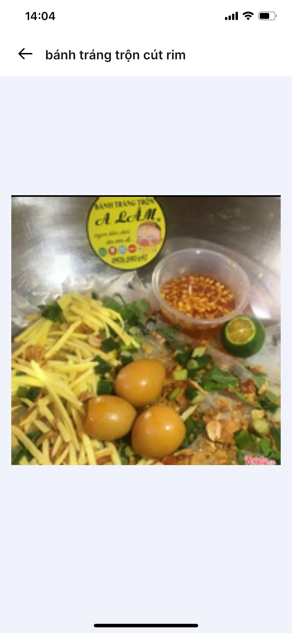 Hình ảnh Bánh tráng trộn - Cút Rim
