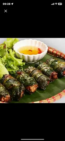 Hình ảnh bún thịt lá lốt nướng 