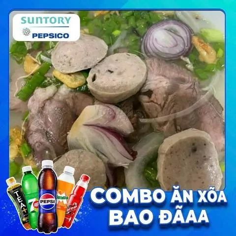 Hình ảnh Combo Mì Bò Viên + Nước Ngọt SPVB