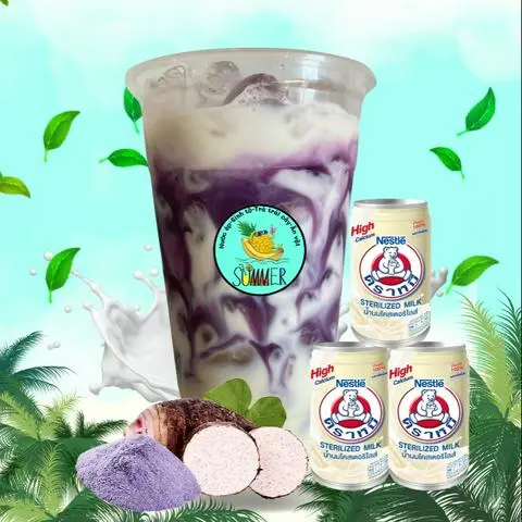 Hình ảnh Khoai Môn Late Sữa Gấu Hộp Lớn 150ml