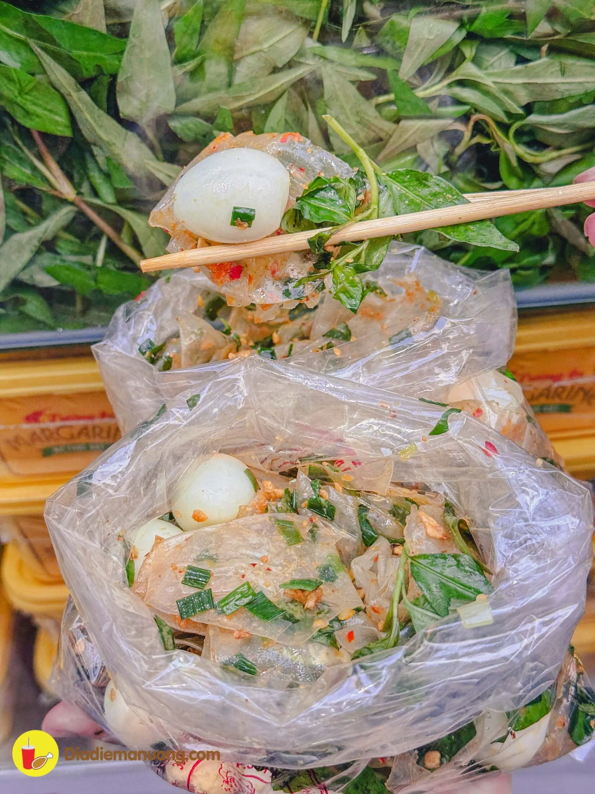 Hình ảnh bánh tráng dẻo mỡ hành