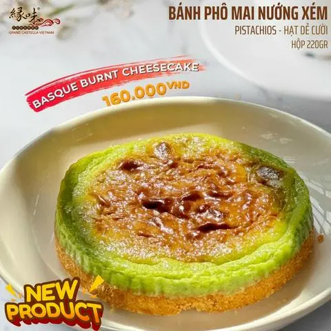 Hình ảnh Bánh phô mai nướng xém - hạt dẻ