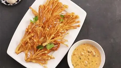Hình ảnh Nấm kim châm chiên giòn