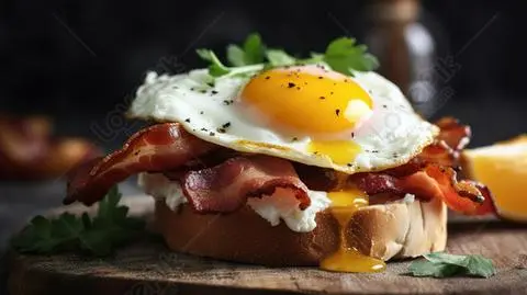 Hình ảnh Sandwich thịt xông khói - bacons egg sandwich