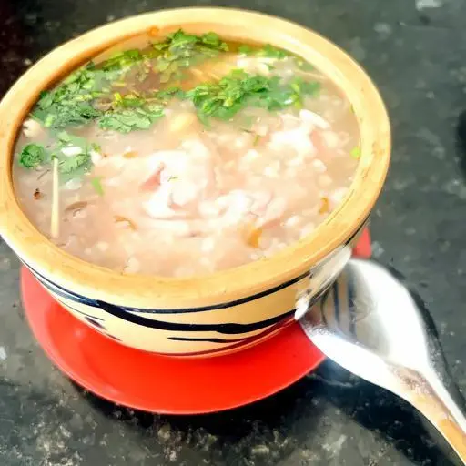 Hình ảnh Cháo óc heo hạt sen