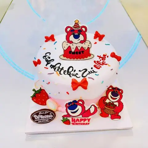 Hình ảnh bánh kem mini socola gấu dâu