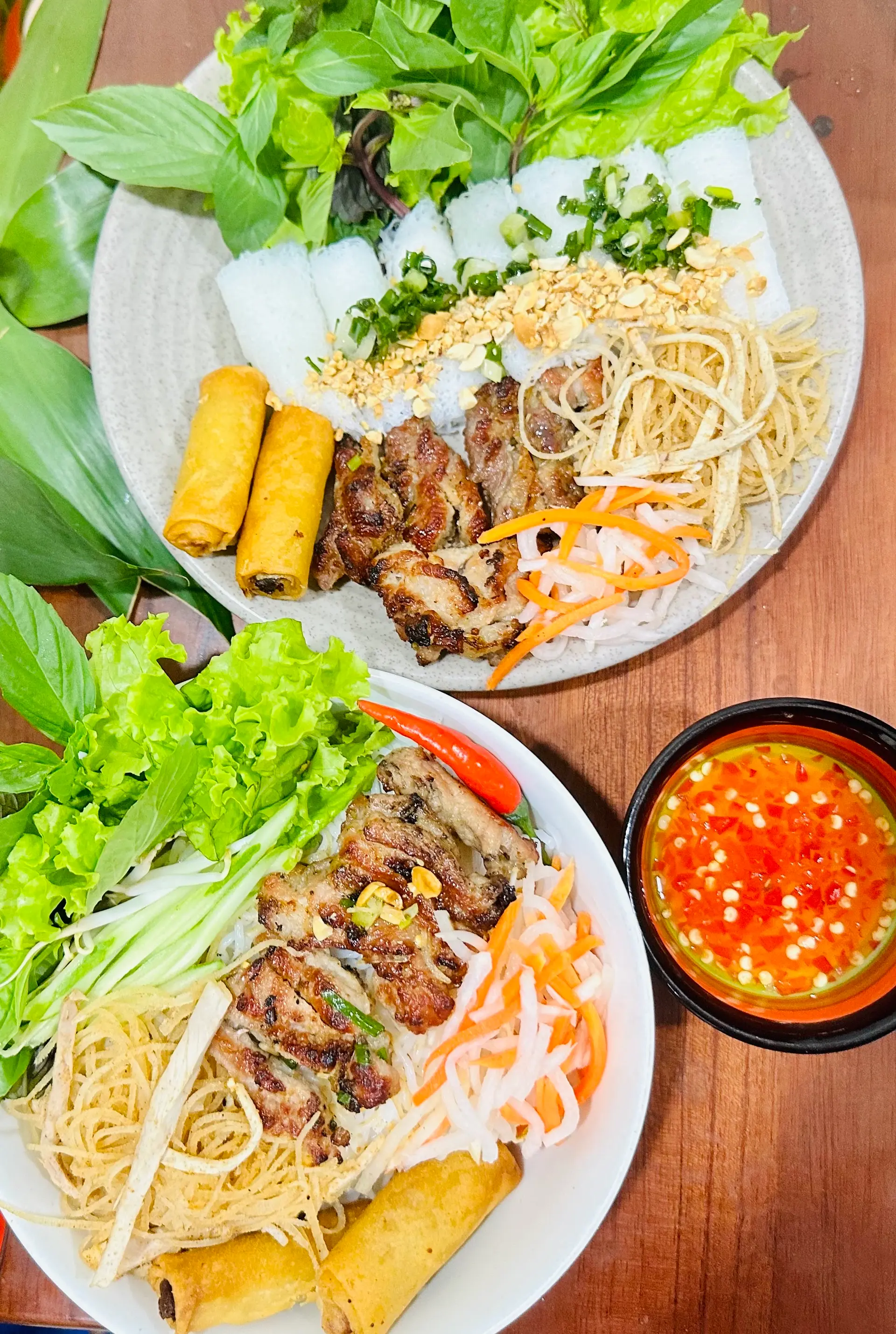 Hình ảnh Bún Chả Giò + Rau Má Đậu Xanh