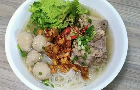 Hình ảnh Nui xương +bò viên + huyết