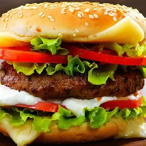 Hình ảnh Hamburger bò trứng