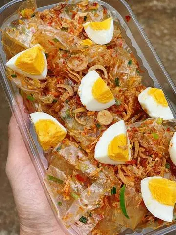 Hình ảnh Bánh tráng trộn thập cẩm+ Trà lài tắc 