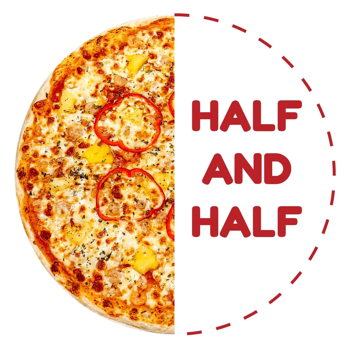 Hình ảnh Half And Half Shrimp Pineapple Pizza 