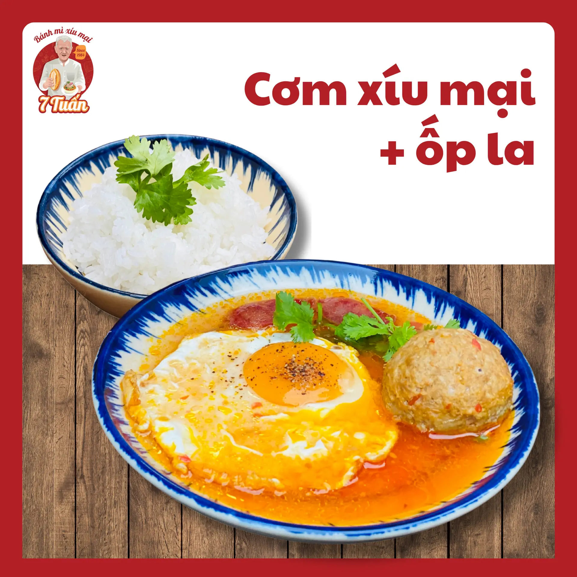 Hình ảnh Cơm xíu mại + Ốp la (TẶNG 1 TRÀ ĐÁ)