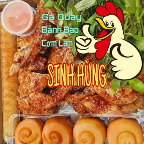 Hình ảnh Gà nướng cơm lam - bánh bao