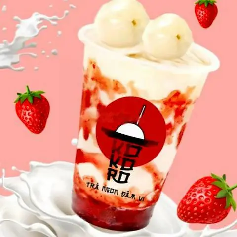 Hình ảnh Sữa tươi lắc vải dâu tây ichigo