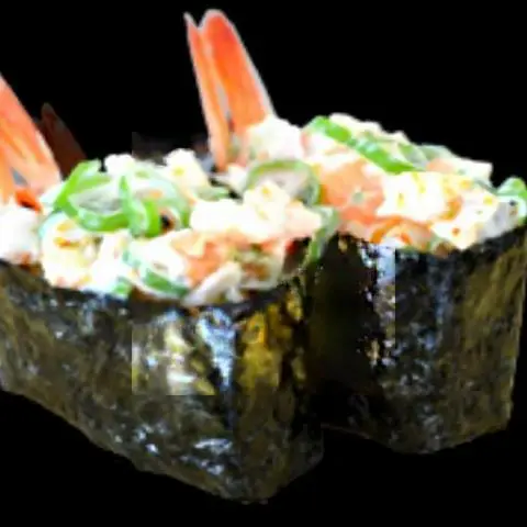 Hình ảnh Ebi mazonese Gunkan - Cơm đắp tôm trộn mazone