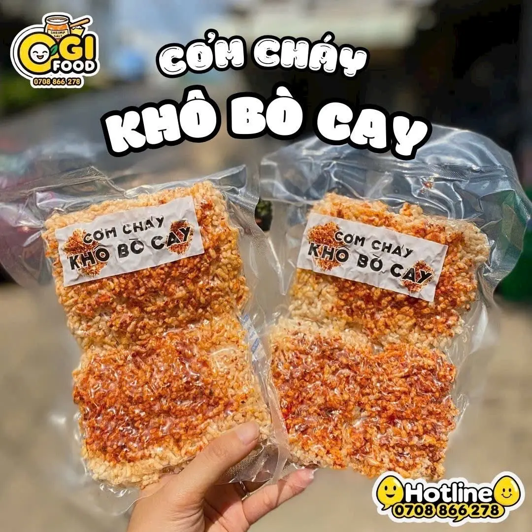 Hình ảnh Cơm Cháy Khô Bò Cay
