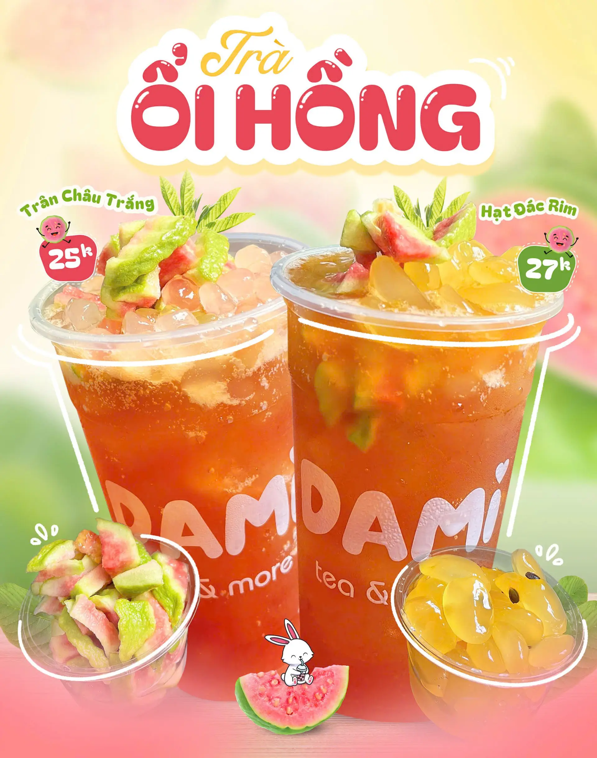 Hình ảnh Trà Ổi Hồng Hạt Đác Rim