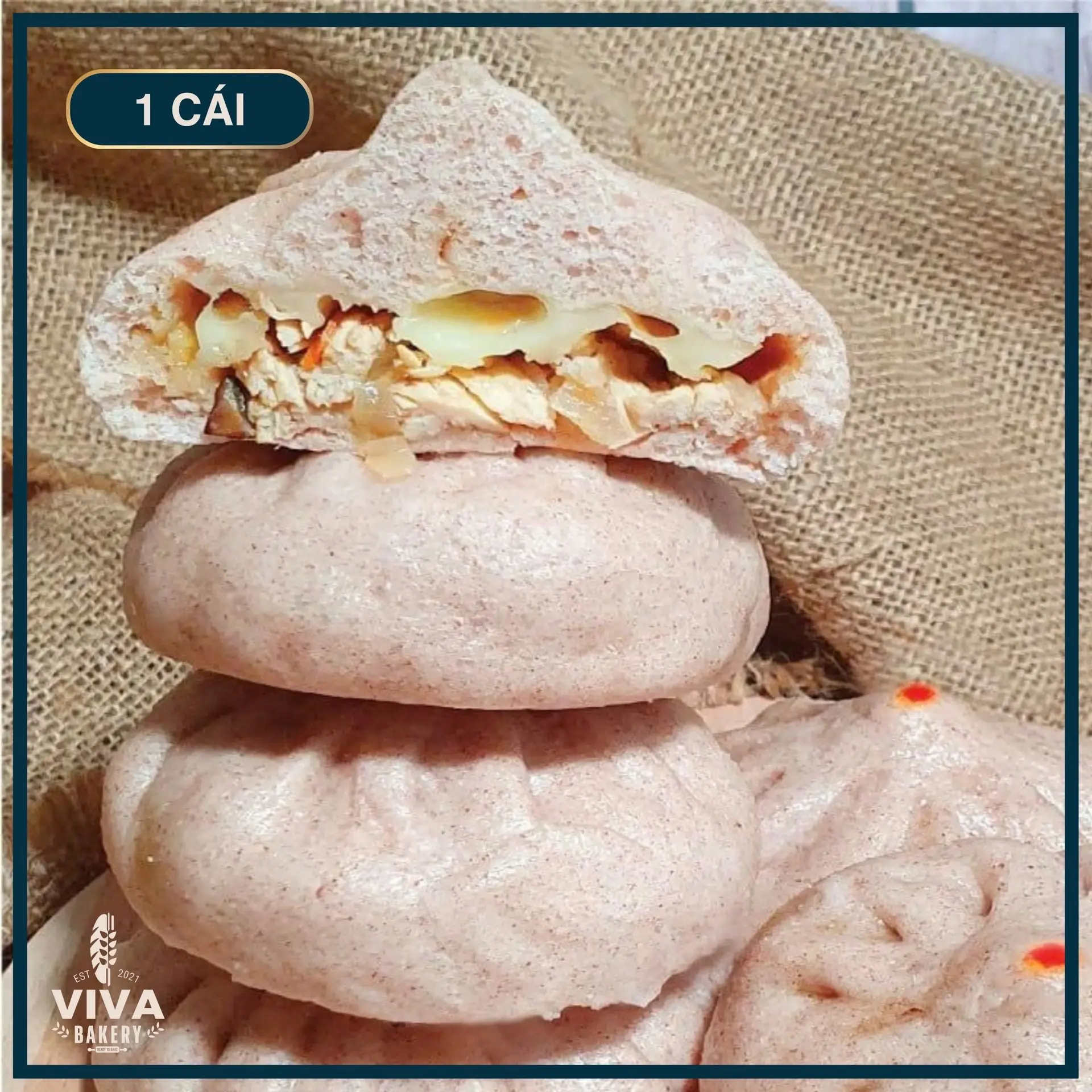 Hình ảnh Bánh Bao Gạo Lứt Gà Phô Mai (1 cái)