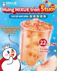 Hình ảnh trà đào không có miếng đào size 800ml 
