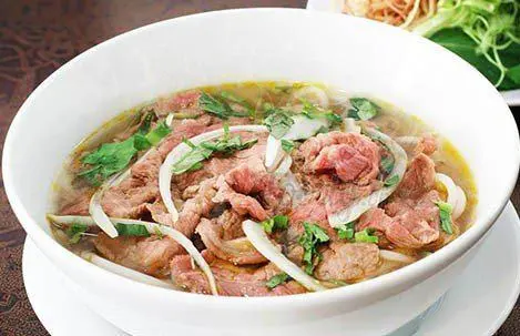 Hình ảnh bún bò tái - gân