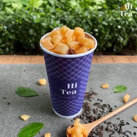 Hình ảnh Trà Dưa Lưới + Dưa lưới tươi (size 700ml)
