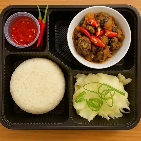 Hình ảnh Cơm Ốc Bươu Xào Sả Ớt
