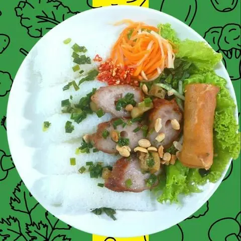 Hình ảnh Bánh Hỏi Nem Nướng và Chả Giò 