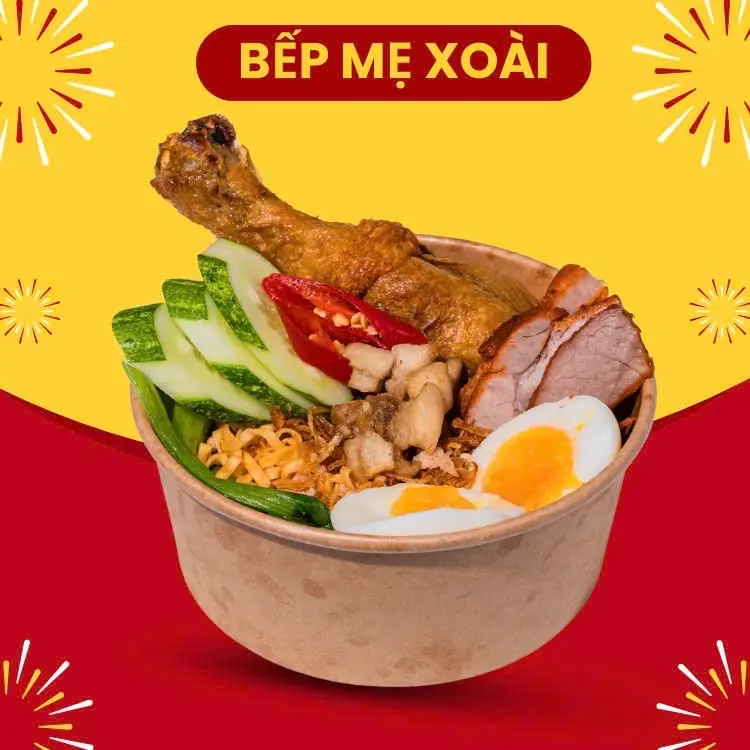 Hình ảnh Mỳ Trộn Đùi Gà Xá Xíu Trứng Lòng Đào