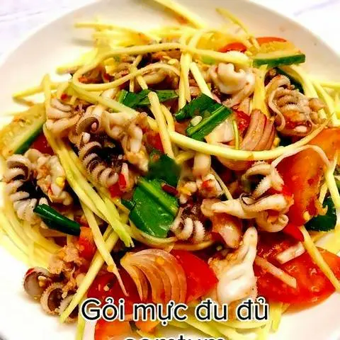 Hình ảnh Gỏi đu đủ đầu mực