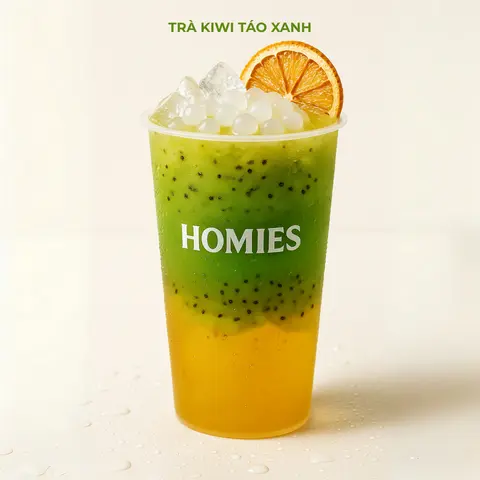 Hình ảnh Trà Kiwi Táo Xanh Ngọc Trai