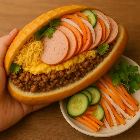 Hình ảnh Bánh Mì No Ne - Thịt Heo + 4 Loại Chả + Siêu bơ siêu pate + chà bông