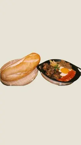 Hình ảnh Bánh Hamburger Bò Chảo