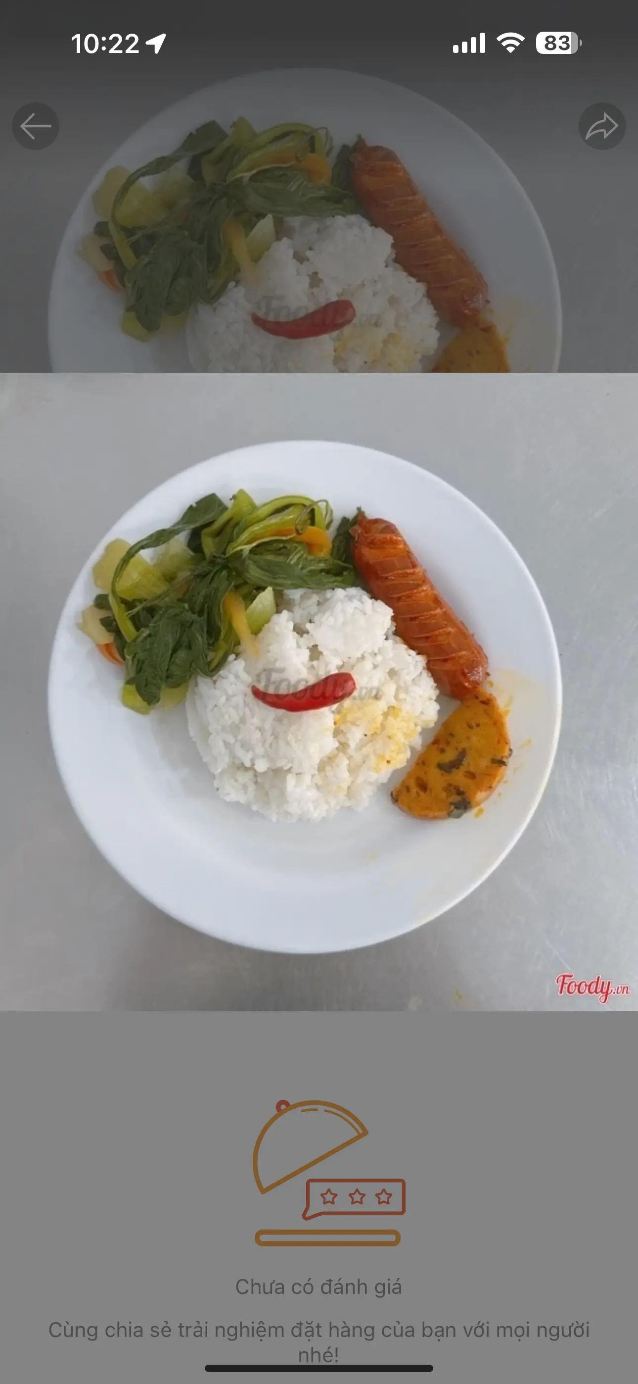 Hình ảnh Cơm xúc xích chả nấm chay